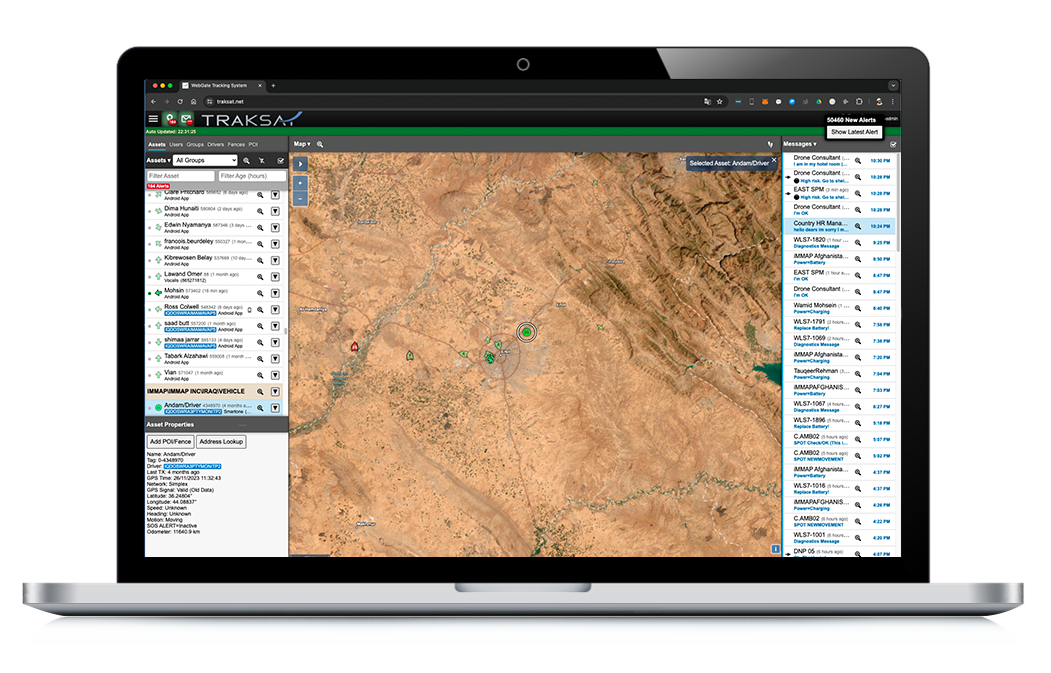 TRACKING WITH TRAKSAT PLATFORM